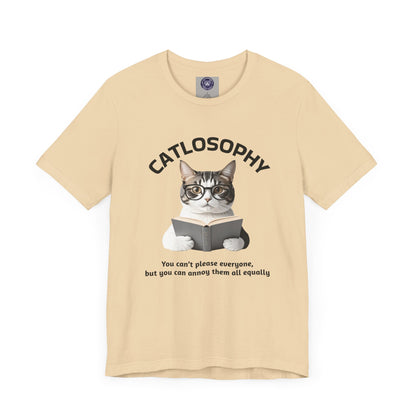 Catlosophy Unisex Jersey Maglietta a maniche corte – Design "Non puoi accontentare tutti"