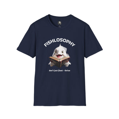 Fishlosophy Unisex T-Shirt - Ocean Vibes and Life's Questions Design - PEARLS OF WISDOM FROM THE FISH WORLD