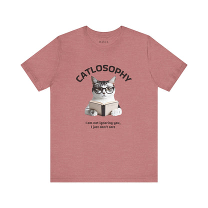 Catlosophy Unisex Jersey Short Sleeve Tee –  "I am not ignoring you" Design