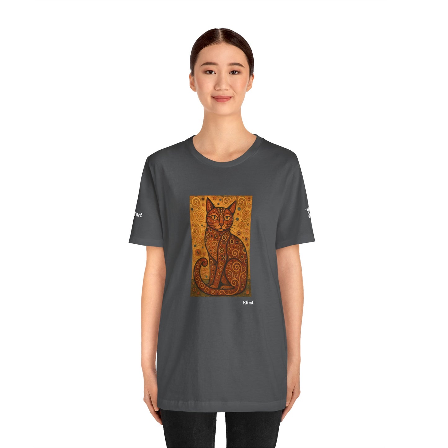 CATART Unisex Jersey Cat T-Shirt - KLIMT - Iconic Painting Reimagined with Cats