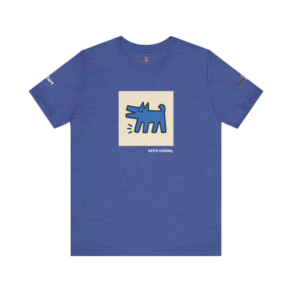 DOGART Unisex Jersey Dog T-Shirt - KEITH HARING - Iconic Painting Reimagined with Dogs