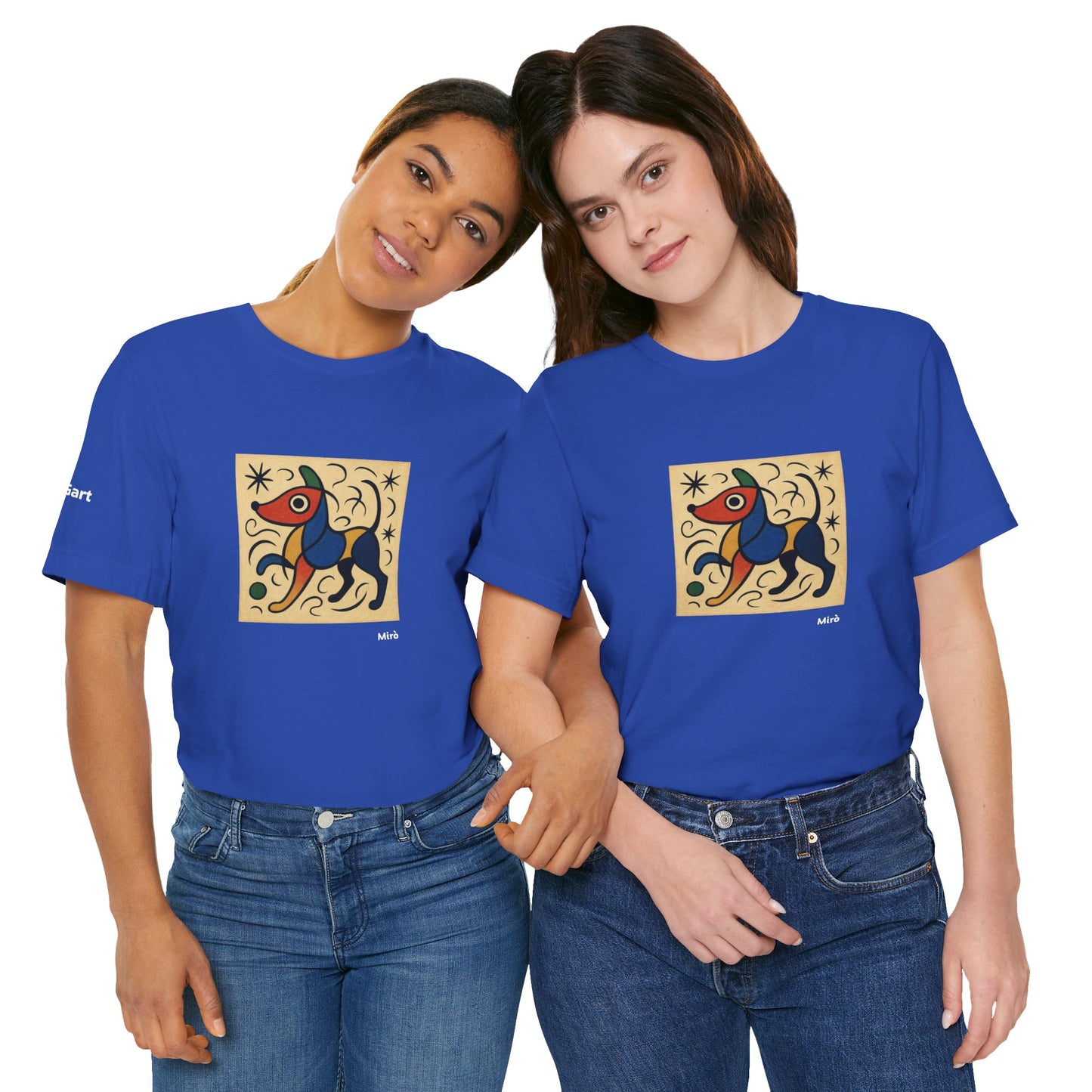 DOGART Unisex Jersey Dog T-Shirt - MIRO - Iconic Painting Reimagined with Dogs