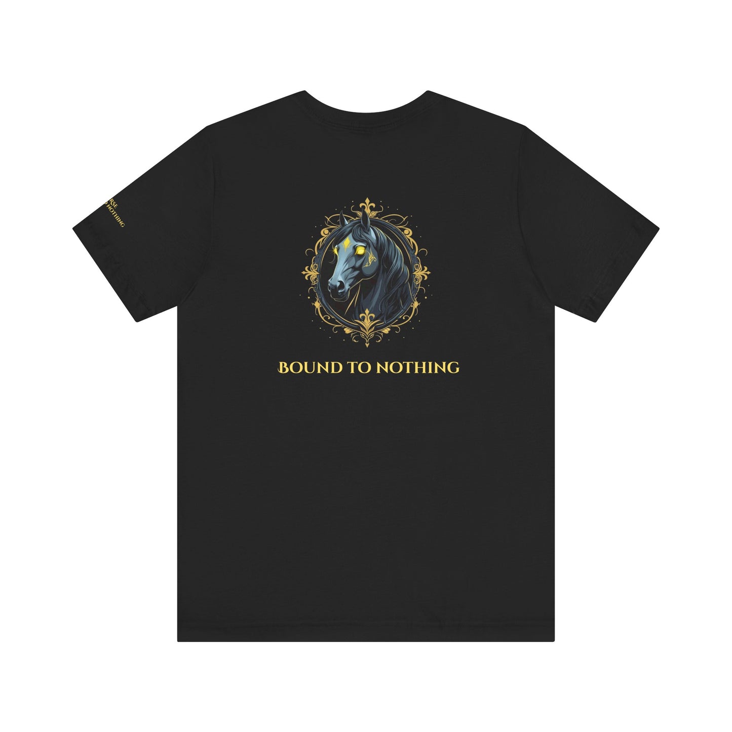 Horse – Bound to nothing - Magic Animals T-Shirt Black Only (graphic on the back)