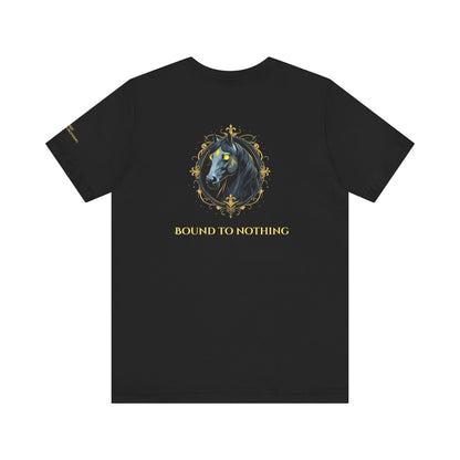 Horse – Bound to nothing - Magic Animals T-Shirt Black Only (graphic on the back)