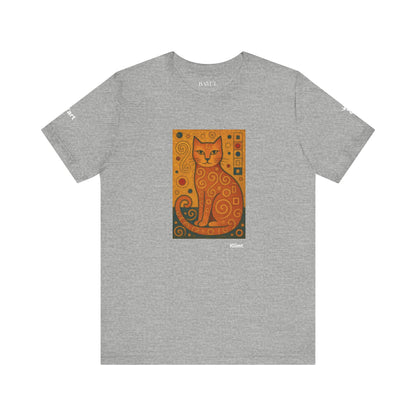 CATART Unisex Jersey Cat T-Shirt - KLIMT - Iconic Painting Reimagined with Cats