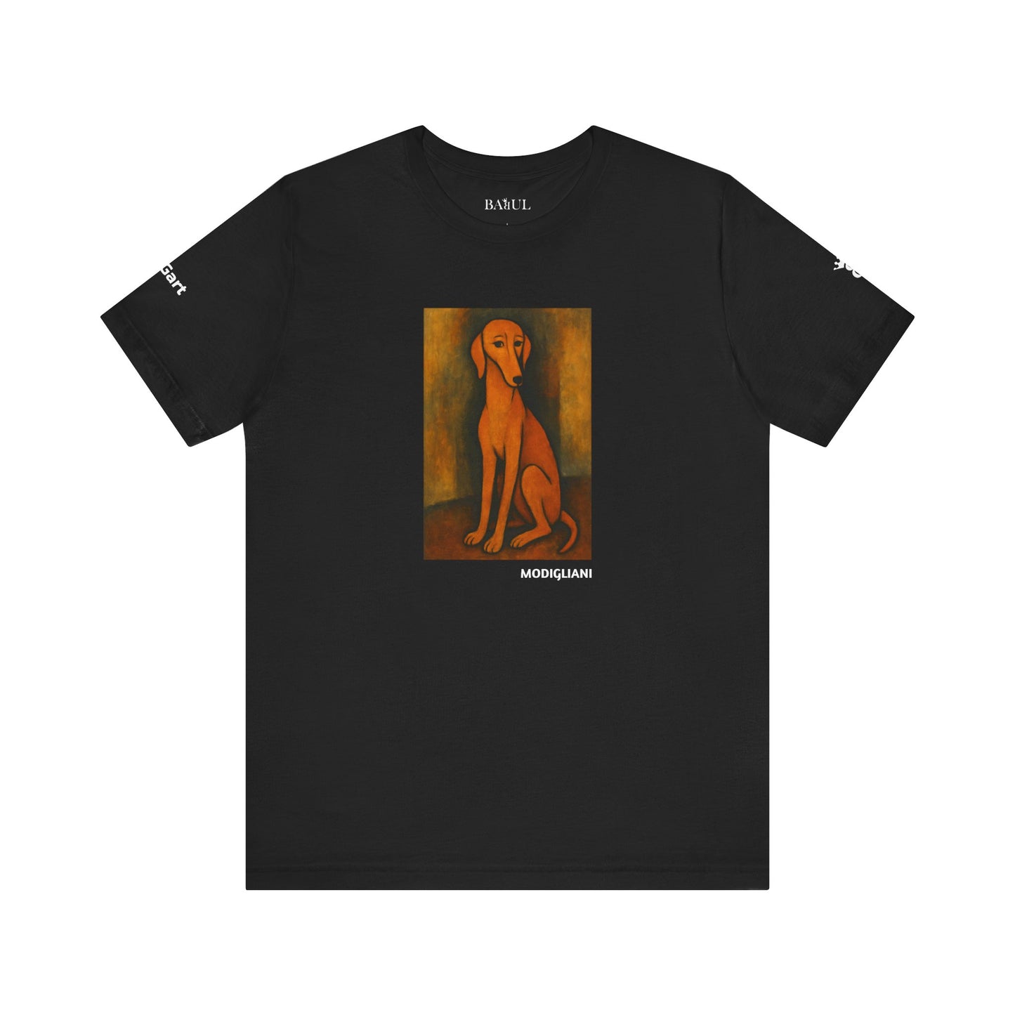 DOGART Unisex Jersey DOG T-Shirt - MODIGLIANI - Iconic Painting Reimagined with Dogs
