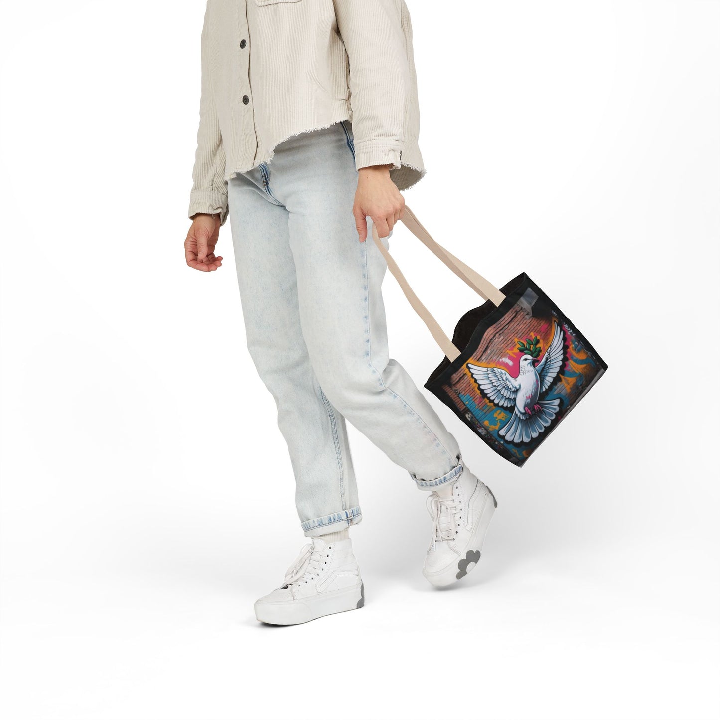Artistic Surge - Eco-Friendly Canvas Tote Bag - PEACE