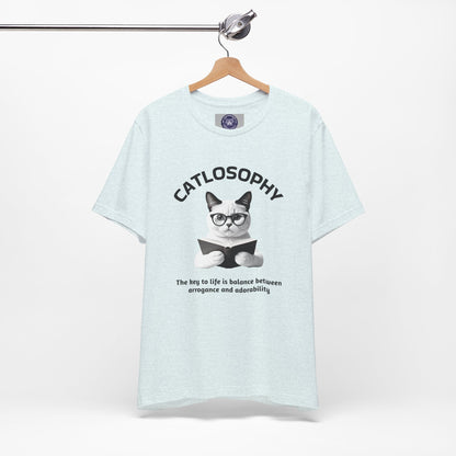 Catlosophy Unisex Jersey Short Sleeve Tee –  "The Key to Life" Design