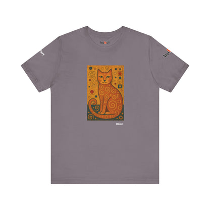 CATART Unisex Jersey Cat T-Shirt - KLIMT - Iconic Painting Reimagined with Cats