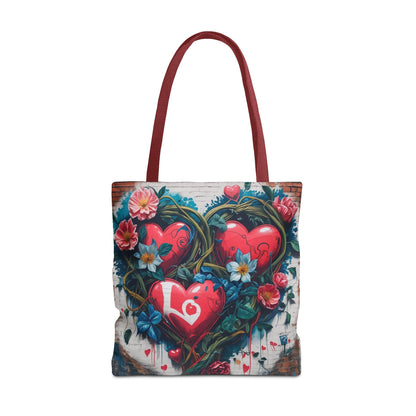 Artistic Surge - Eco-Friendly Canvas Tote Bag - HEARTS OF LOVE
