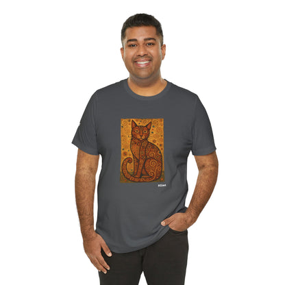 CATART Unisex Jersey Cat T-Shirt - KLIMT - Iconic Painting Reimagined with Cats