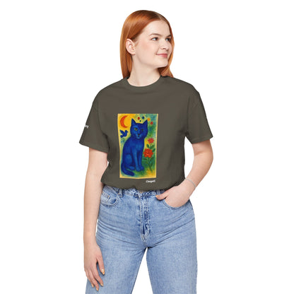 CATART Unisex Jersey Cat T-Shirt - MARC CHAGALL - Iconic Painting Reimagined with Cats