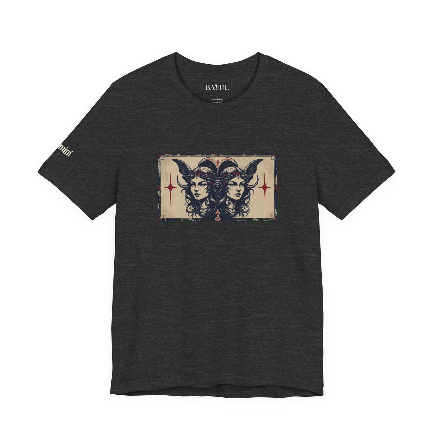 Gemini - Gothic Zodiac T-Shirt. Zodiac in the Shadows