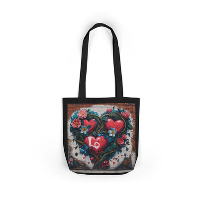 Artistic Surge - Eco-Friendly Canvas Tote Bag - LOVE HEARTS