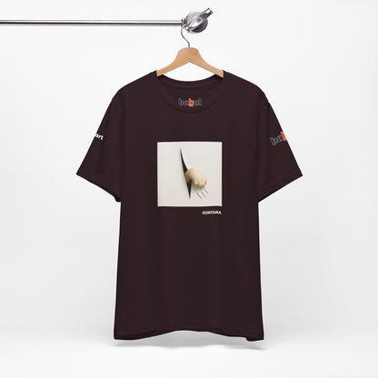 CATART Unisex Jersey Cat T-Shirt - FONTANA - Iconic Painting Reimagined with Cats