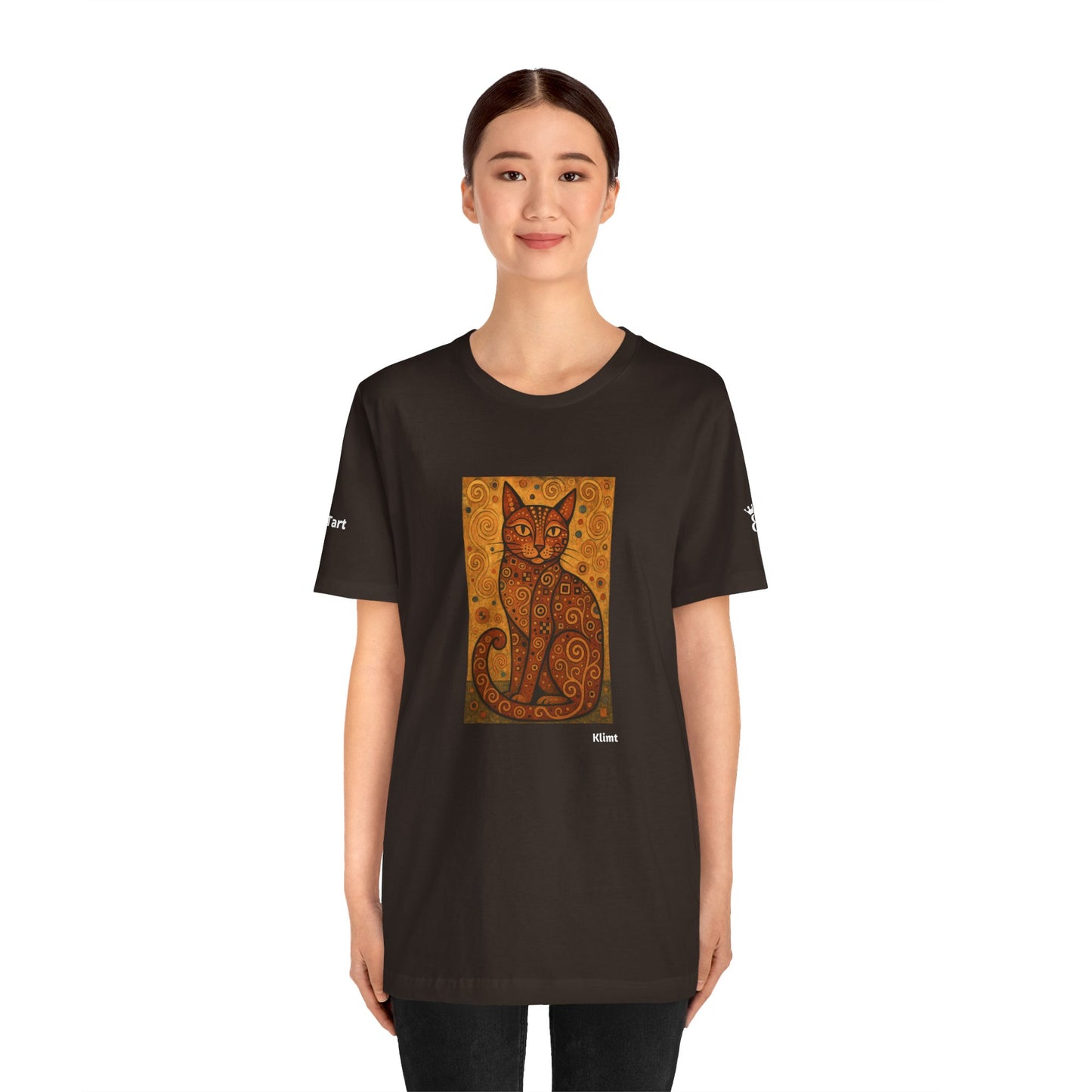 CATART Unisex Jersey Cat T-Shirt - KLIMT - Iconic Painting Reimagined with Cats
