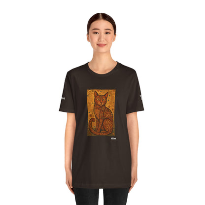 CATART Unisex Jersey Cat T-Shirt - KLIMT - Iconic Painting Reimagined with Cats