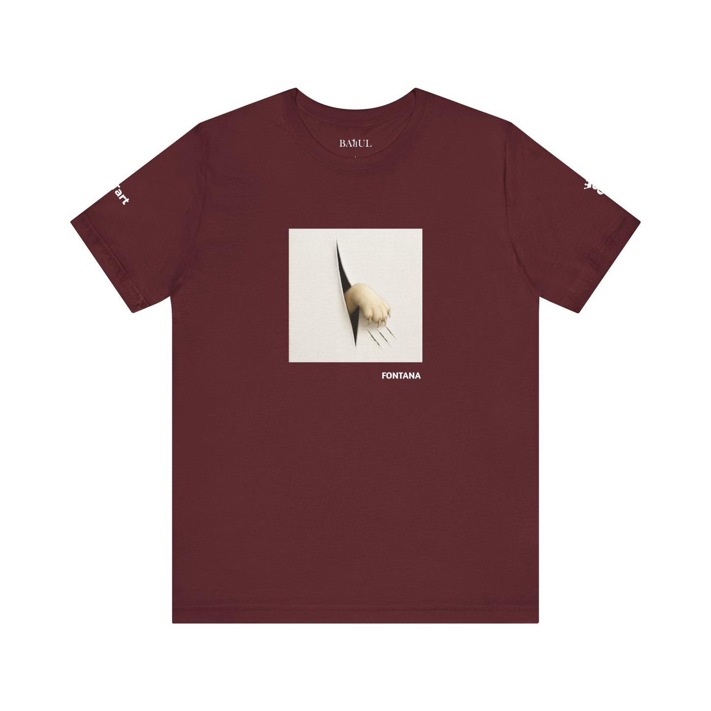 CATART Unisex Jersey Cat T-Shirt - FONTANA - Iconic Painting Reimagined with Cats