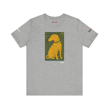 DOGART Unisex Jersey Dog T-Shirt - KLIMT - Iconic Painting Reimagined with Dogs