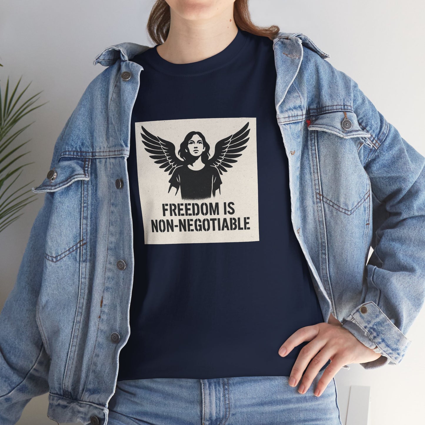 Rebel Graphic Tee - Unisex Heavy Cotton T-Shirt for the Wild at Heart. Rebel Tees, Born to Be Worn - FREEDOM IS NON-NEGOTIABLE