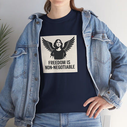 Rebel Graphic Tee - Unisex Heavy Cotton T-Shirt for the Wild at Heart. Rebel Tees, Born to Be Worn - FREEDOM IS NON-NEGOTIABLE