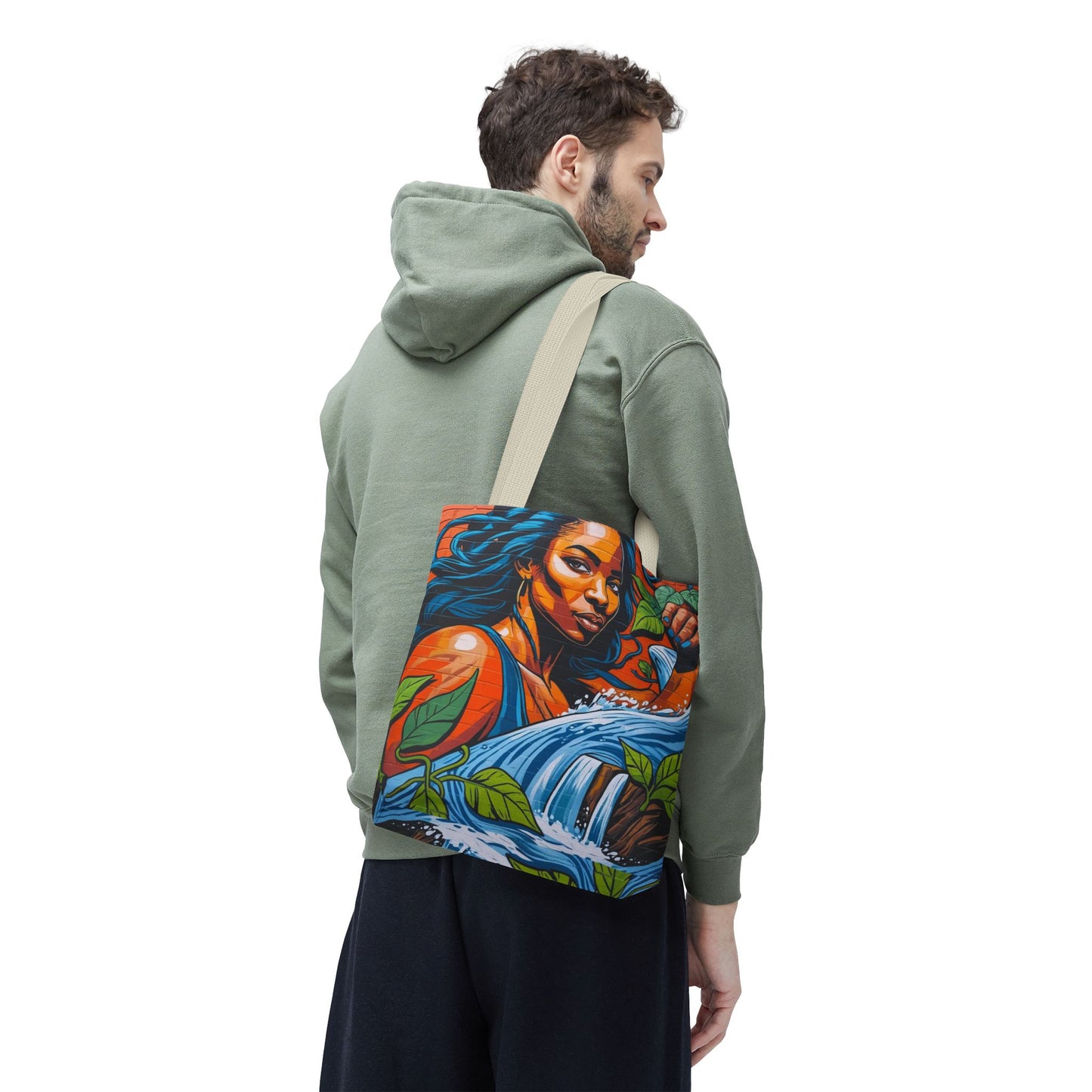 Artistic Surge - Eco-Friendly Canvas Tote Bag - WOMAN WITH WATER