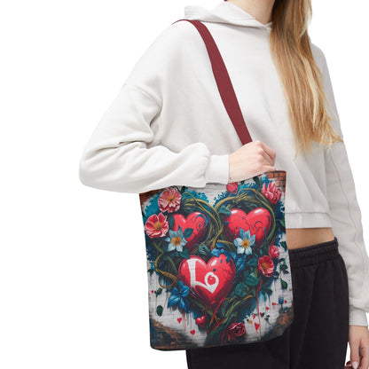 Artistic Surge - Eco-Friendly Canvas Tote Bag - HEARTS OF LOVE