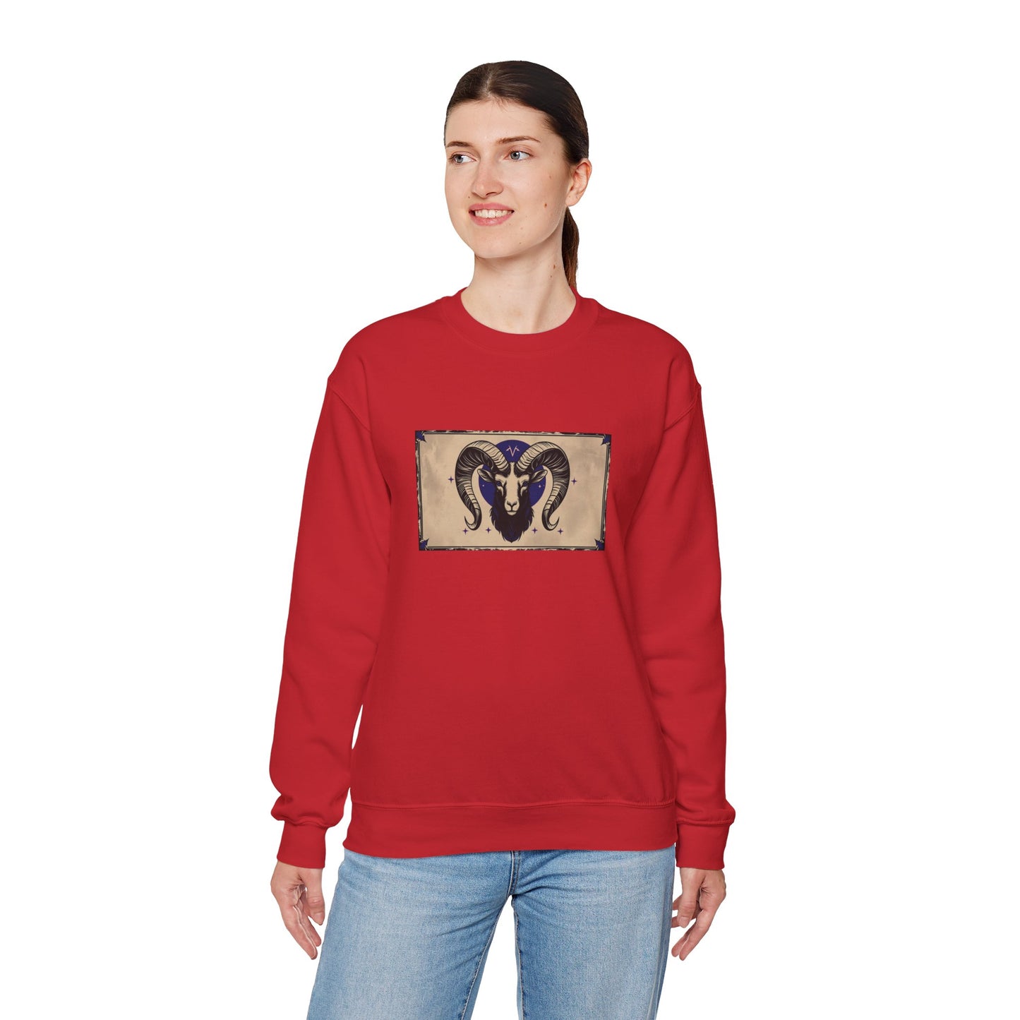 Aries - Gothic Zodiac Blue Sweatshirt