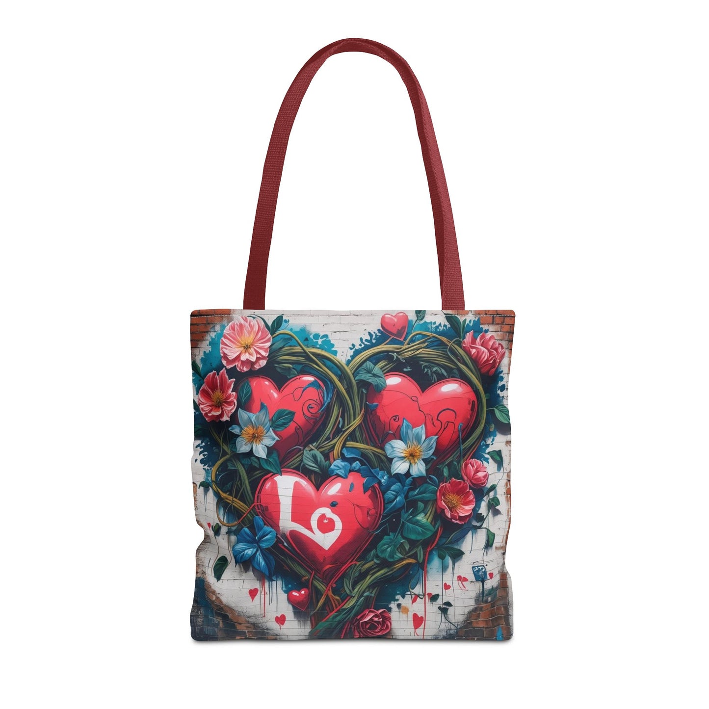 Artistic Surge - Eco-Friendly Canvas Tote Bag - HEARTS OF LOVE