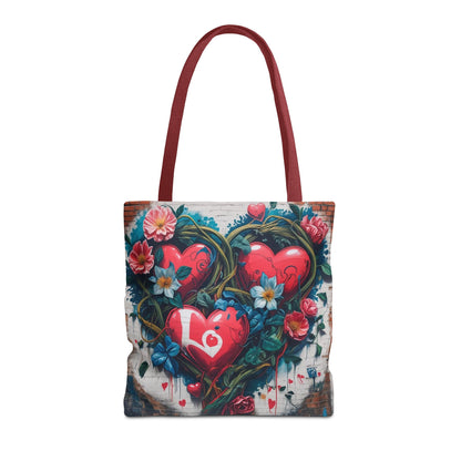 Artistic Surge - Eco-Friendly Canvas Tote Bag - HEARTS OF LOVE