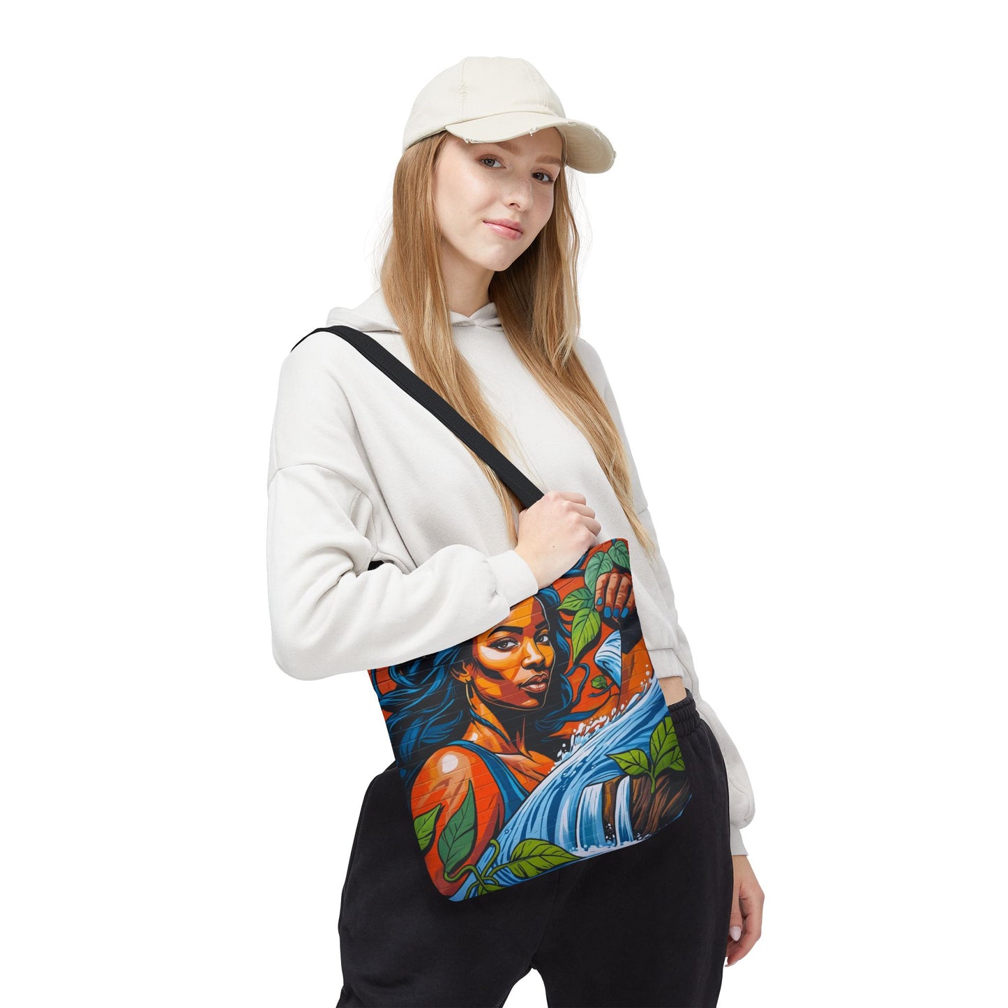 Artistic Surge - Eco-Friendly Canvas Tote Bag - WOMAN WITH WATER