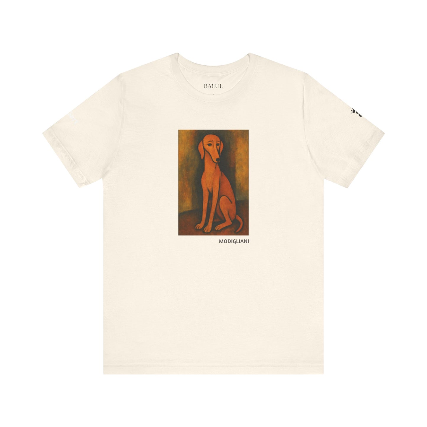 DOGART Unisex Jersey DOG T-Shirt - MODIGLIANI - Iconic Painting Reimagined with Dogs