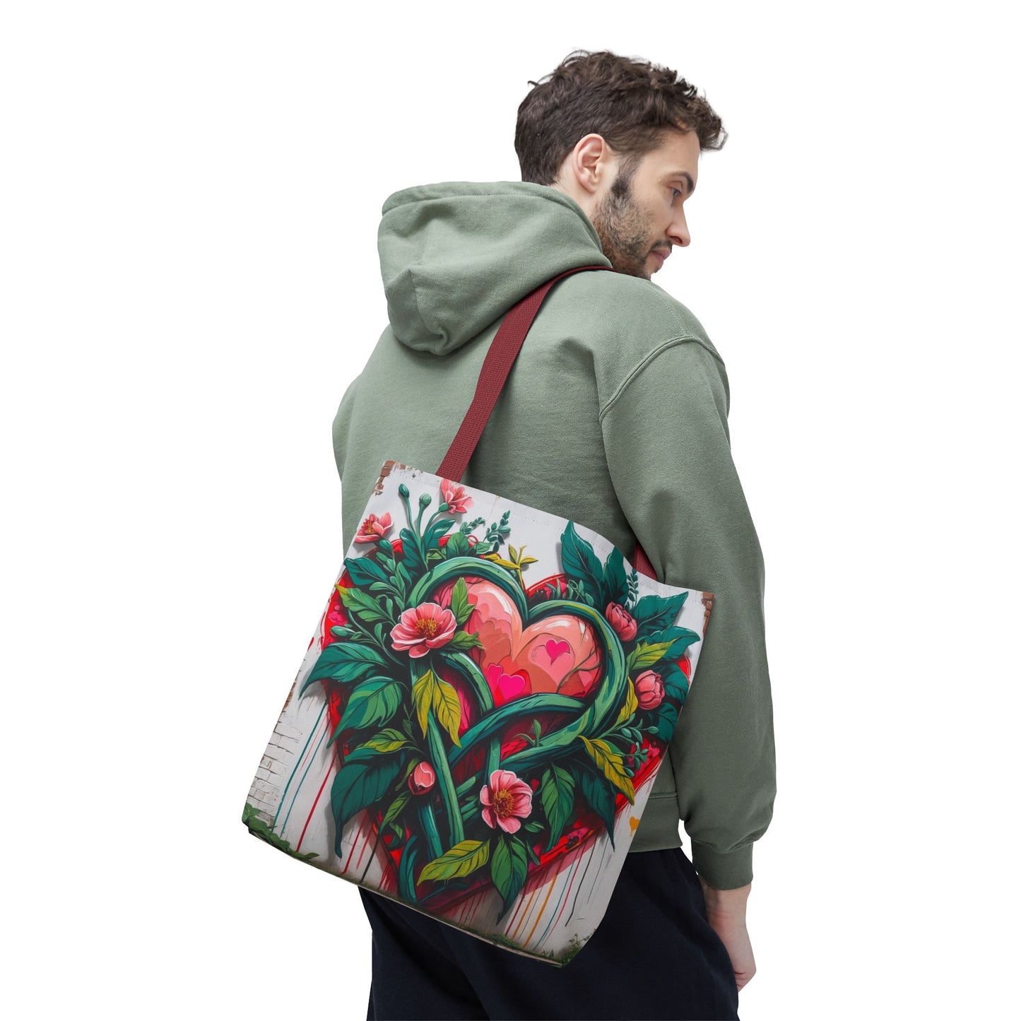 Artistic Surge - Eco-Friendly Canvas Tote Bag - HEARTS OF LOVE