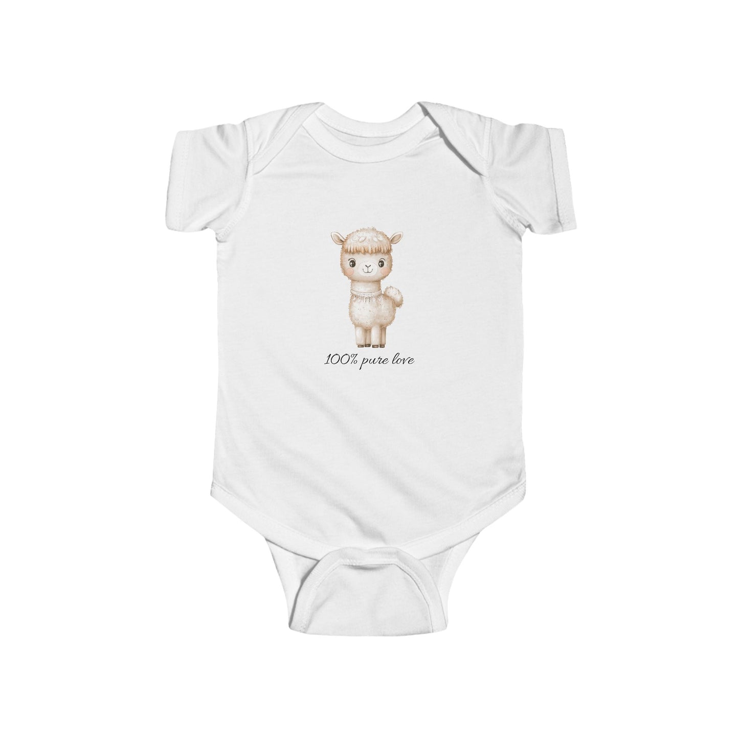 Adorable Baby Bodysuit with Cute Alpaca Design