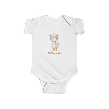 Adorable Baby Bodysuit with Cute Alpaca Design