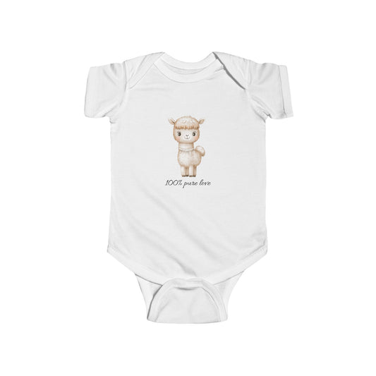 Adorable Baby Bodysuit with Cute Alpaca Design