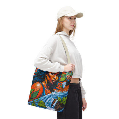 Artistic Surge - Eco-Friendly Canvas Tote Bag - WOMAN WITH WATER
