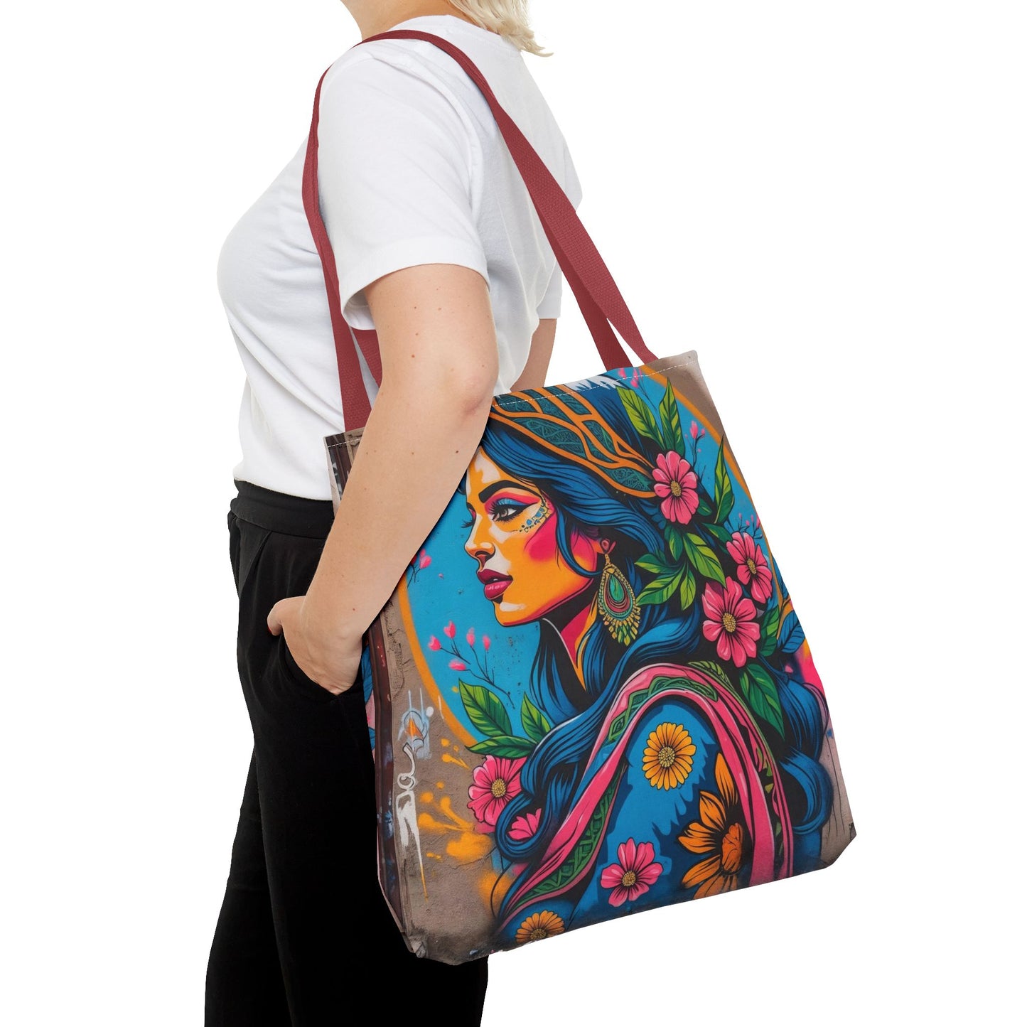 Artistic Surge - Eco-Friendly Canvas Tote Bag - FLOWERING WOMAN