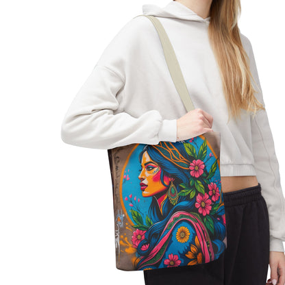 Artistic Surge - Eco-Friendly Canvas Tote Bag - FLOWERING WOMAN