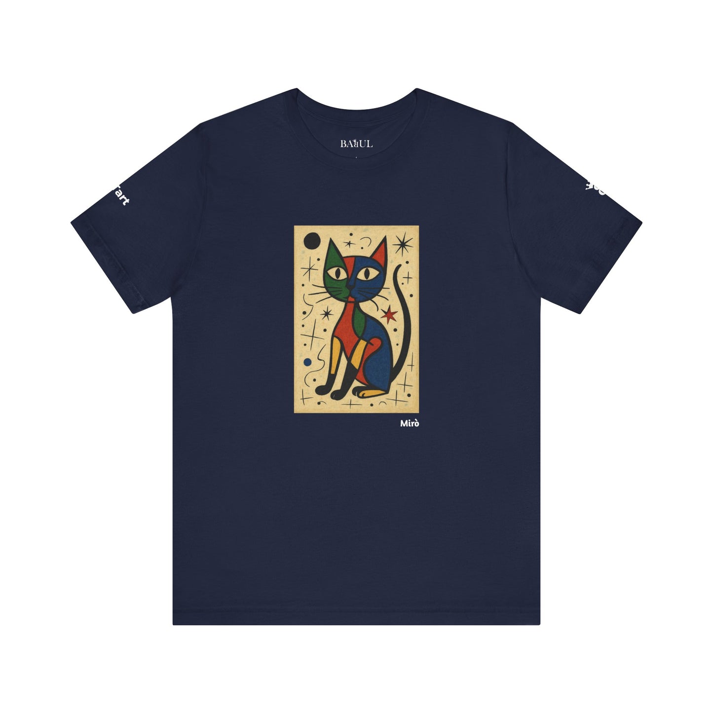 CATART Unisex Jersey Cat T-Shirt - MIRO - Iconic Painting Reimagined with Cats