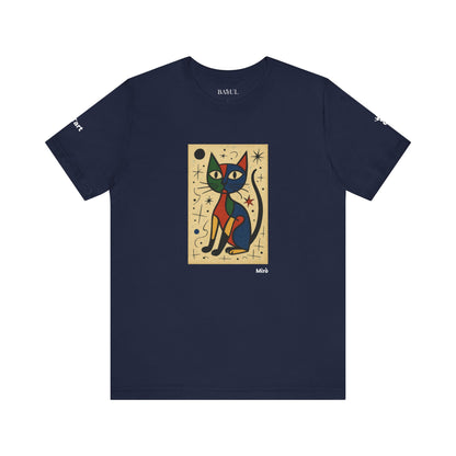CATART Unisex Jersey Cat T-Shirt - MIRO - Iconic Painting Reimagined with Cats