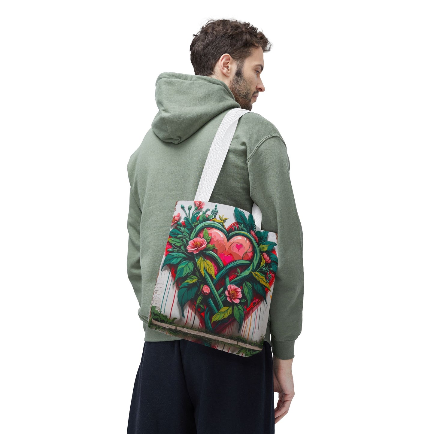 Artistic Surge - Eco-Friendly Canvas Tote Bag - HEARTS OF LOVE