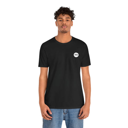 Aquarius - Gothic Zodiac, Red Graphic on the back T-Shirt. Zodiac in the Shadows