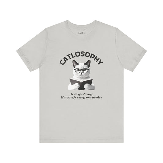 Catlosophy Unisex Jersey Short Sleeve Tee –  "Resting isn't Lazy" Design