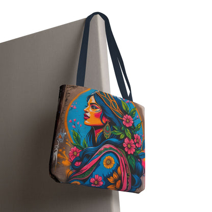 Artistic Surge - Eco-Friendly Canvas Tote Bag - FLOWERING WOMAN