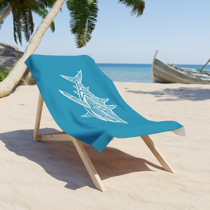 Tribal Waves Beach Towel - SHARK