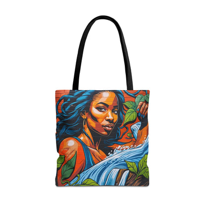 Artistic Surge - Eco-Friendly Canvas Tote Bag - WOMAN WITH WATER