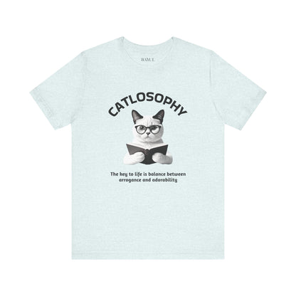 Catlosophy Unisex Jersey Short Sleeve Tee –  "The Key to Life" Design