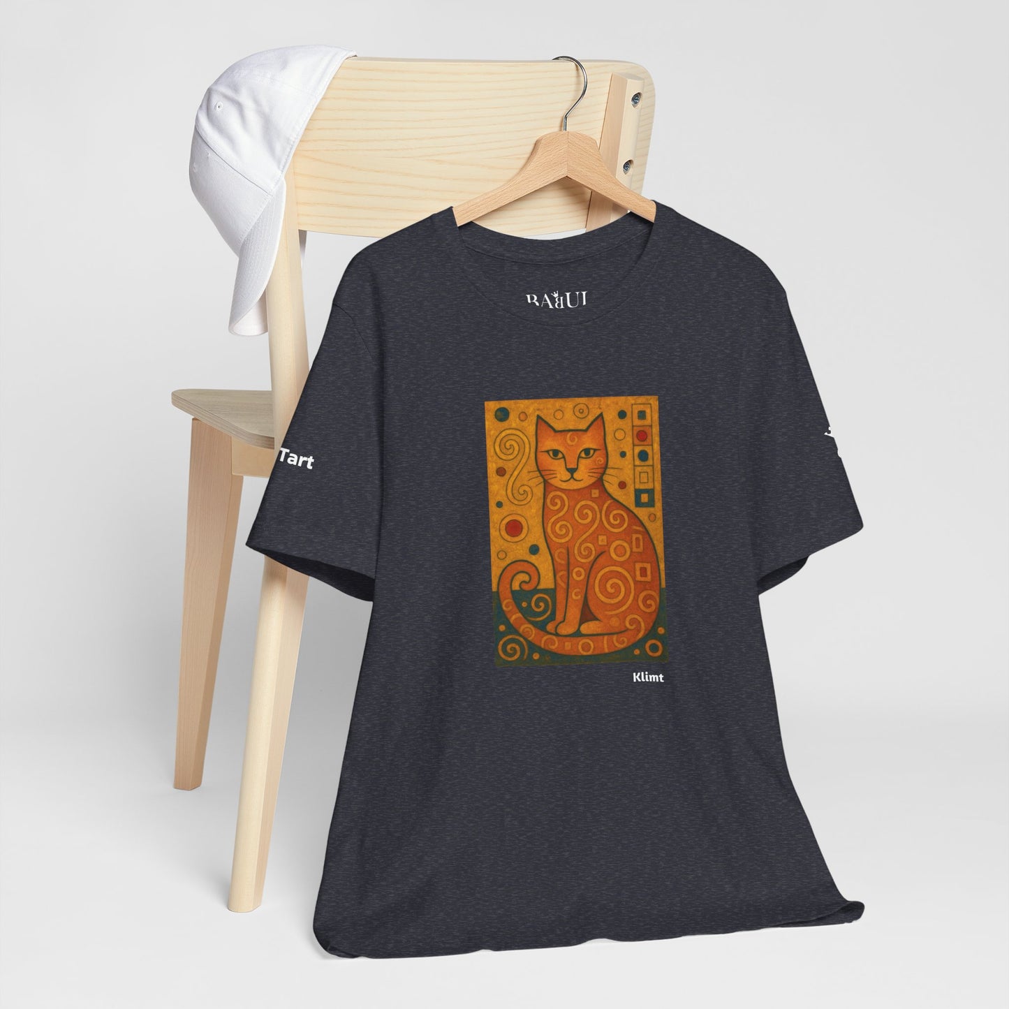 CATART Unisex Jersey Cat T-Shirt - KLIMT - Iconic Painting Reimagined with Cats