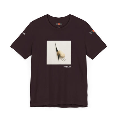 CATART Unisex Jersey Cat T-Shirt - FONTANA - Iconic Painting Reimagined with Cats